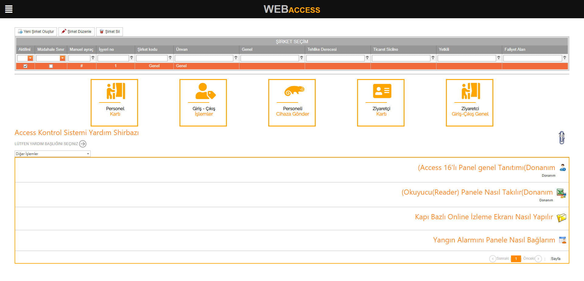 Web Tabanlı Access Yazılım